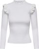 ONLY ONLSIA SALLY RUFFLE LS PULLOVER KNT NOOS Dames Trui - Maat S