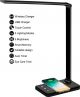 LED Bureaulamp – Bedrade – Draadloos Opladen Voor Telefoon – Dimbaar – Opvouwbaar – Smart Touch - Qi-Technologie – Zwart