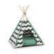 SHOWMODEL Beeztees Kioni Tipi Tent - Kattenhuis - Zwart/Wit - 50x50x70 cm