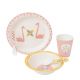 Fresk Bamboe dinerset zwaan roze excl lepel