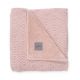ledikantdeken100x150  roze Jollein baby 100x150 cm River knit pale pink/coral fleece