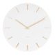 Karlsson - Wandklok - Charm white steel with gold battons - Doorsnede 45cm