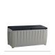 KOOPJESHOEK Keter Novel Opbergbox - 340L - 124x55x62,5cm - Grijs/Zwart