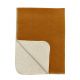 Meyco double face flanel wiegdeken - 75x100 cm - Camel/Offwhite