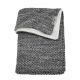 Meyco Relief Mixed wiegdeken met velours 75x100 cm grijs