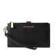 Michael Kors Portemonnees Double Zip Wristlet Zwart