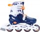 Nijdam Junior Inlineskates Junior Verstelbaar - Hardboot - Marine/Wit/Oranje - 34-37