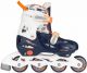 Nijdam Junior Inlineskates Junior Verstelbaar - Hardboot - Marine/Wit/Oranje - 27-30