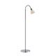 Nordlux Ray vloerlamp - 155 cm hoog - buigarm - E14 fitting - chroom met wit glas
