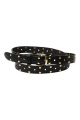 Pinned by K leren riem met studs zwart