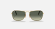 Ray-Ban Caravan RB3136 Goud/Groen 58mm