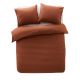 W katoenen dekbedovertrek lits-jumeaux bruin