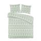 W polyester-katoenen dekbedovertrek lits-jumeaux groen/wit