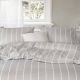 Walra Dekbedovertrek Preppy Pinstripe - 240x220 - 100% Katoen - Grijs