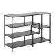 boekenkast Magni asymmetrisch zwart essen - 35x114x78cm - Industrieel