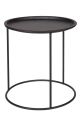WOOOD Ivar Bijzettafel M - Metaal - Zwart - 43x40x40