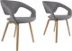 Zuiver Flexback - Stoel - Grijs/Naturel - Set van 2