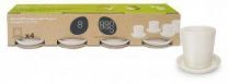 8Pandas Bamboo Design Ontbijtset - Lichtblauw - Set van 12 Stuks