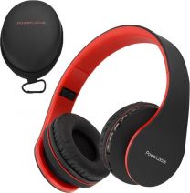  draadloze Over-Ear Koptelefoon Inklapbaar PowerLocus P1 - Bluetooth - Met microfoon – Zwart/Rood