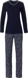 Pastunette - Winter Bloom - Pyjamaset - Blauw - Maat 38