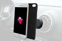 Azuri magnetische backcover met magnetische autohouder - zwart - voor iPhone 7