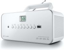 Muse M-28RDW - Draagbare radio/CD-/MP3-speler met USB, wit