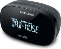 Muse M-150CDB - Stijlvolle wekkerradio met groot LCD-display, DAB+