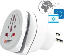 Skross SKR1500216E Reisadapter Combo - Wereld-naar-israël Geaard