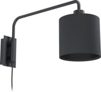 EGLO Staiti 1 - Wandlamp - E27 - 16 cm - Zwart