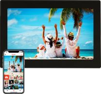Denver Digitale Fotolijst 10.1 Inch - Glas Display - HD - Moederdag Cadeautje - Frameo App - Fotokader - WiFi - IPS - Touchscreen - 16GB - PFF1015B