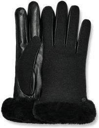 UGG Fabric Leather Shorty Tech Handschoenen Vrouwen L