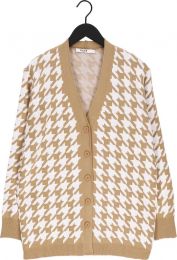 Rianne Meijer X Na-kd Houndstooth Long Cardigan Maat S - Camel