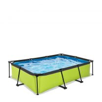 Zwembad 300x200x65cm met filterpomp  (12v Cartridge filter) - Lime