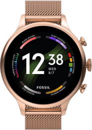 Fossil Gen 6 Smartwatch Dames 42 mm - Roségoudkleurig