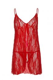 Sexy Lingerie Leg Avenue kanten slipdress met string rood