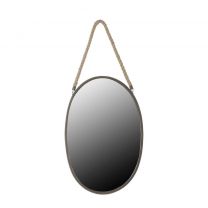 Spiegel Ovaal zwart maat in cm: 38 x 57,5 Mica Decorations 