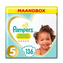 Pampers Premium Protection maandbox maat 5 (11-16 kg) 136 luiers