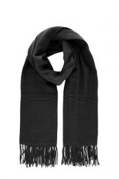PIECES sjaal met franjes zwart